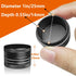 minlen Small Pill Box, Portable Daily Box, Aluminium Alloy Round Container for Pills, Pocket Case (Black)