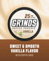 Grinds Coffee Pouches, Tobacco Free, Nicotine Free Healthy Alternative, 3 Cans of Vanilla, 18 Pouches Per Can, 1 Pouch