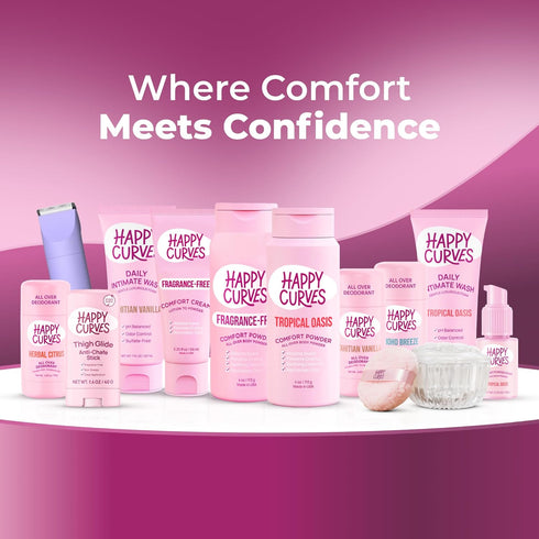 HAPPY CURVES Feminine Wash - pH Balanced Cleanser with Aloe & Vitamin E - Sulfate-Free, Paraben-Free Intimate Care