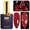 YTD Likomey Reflective Glitter Gel Nail Polish, 15ml Red Flash Diamond Shimmer Gel for Salon Home Nail Art