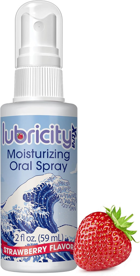 Dry Mouth Spray with Hyaluronic Acid and Xylitol, Strawberry Flavor, Advanced Formula, Saliva Substitute for Dry Mouth