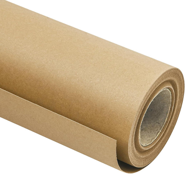 RUSPEPA Kraft Paper Roll - 17.5 inches x 32.8 feet, Recyclable Paper for Wrapping and Crafting