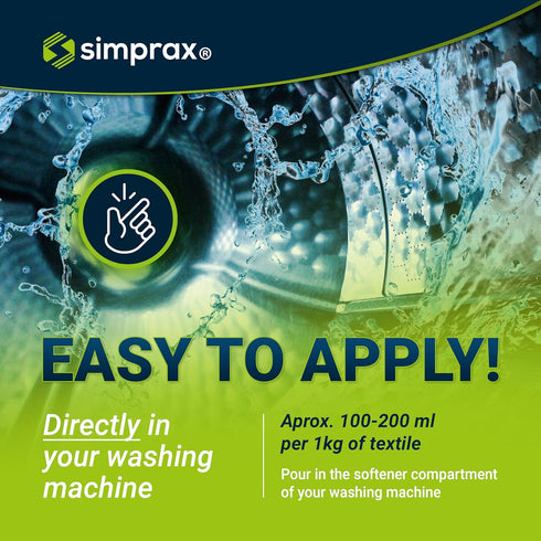 simprax WaterproofingTextile Wash-In Impregnation Climate-Neutral & Eco-Friendly Waterproofing for Fabric Outdoor Made