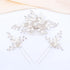 Oriamour Hair Side Combs with 2 Set Hair Pins, Bridal Hair Accessories Wedding Headpiece Set (Silver)