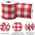 Wired Edge Plaids Ribbon, Whaline 2 Rolls, Buffalo Check Ribbon, 2.5 Inch for DIY Gift Wrapping
