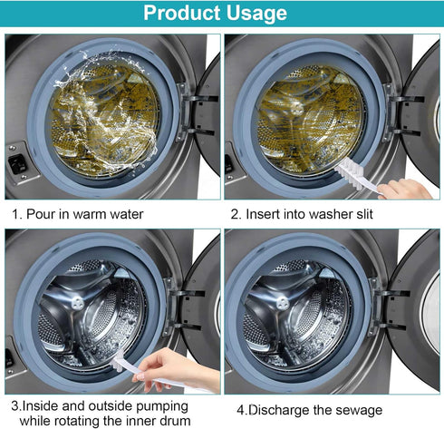 2Pcs Rolling Washing Machine Multifunctional Cleaning Brush, Household Cleaning Brushes, Nylon Brush Heads for Powerful
