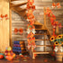 Whaline 6 Rolls 30 Yard Fall Thanksgiving Wired Edge Ribbon, Autumn Plaid Pumpkin Maple for Gift Wrapping