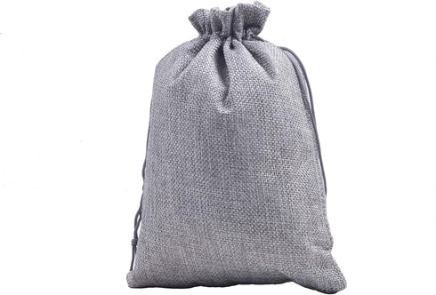 Sansam Drawstring Burlap Gift Bags - 8.0x12.0 Inch Large Lining Sacks for Christmas, Wedding, Party Storage