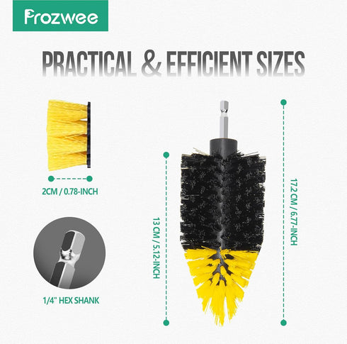 Prozwee 2PACK Set,with Tile Corner Drill Brush Extend Bar Which can Hold and Stabilize,Upgraded Brush Made to Tackle