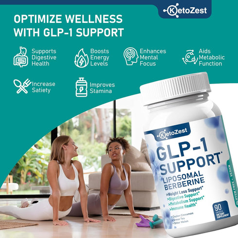 KetoZest GLP-1 15-in-1 GLP1 Support Weight Loss Supplement - Support for Weight Management Appetite Suppressant Fat