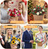 hidyuuoo 30 (12.5 4.9 3.1 Inch) Pcs Paper Bouquet Holder with Handle - Flower Holder & Flower Bar Supplies, Brown
