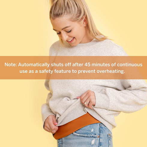XS-3XL Pixie USB-Powered Heating Pad for Period Cramps Wearable Menstrual Heat Belt for Back & Abdominal Pain Portable