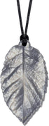 Munchables Chewable Leaf Pendant - Sensory Chew Necklace for Girls (Silver)