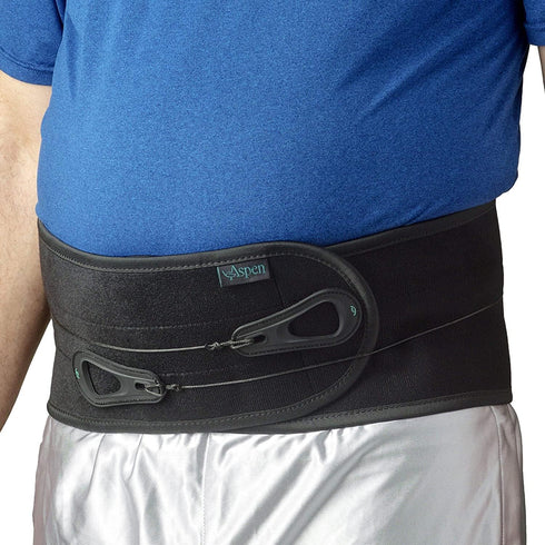 Aspen Lumbar Support Back Brace, Patented Pulley System for Lower Back Pain Relief, Medium 31"-36"
