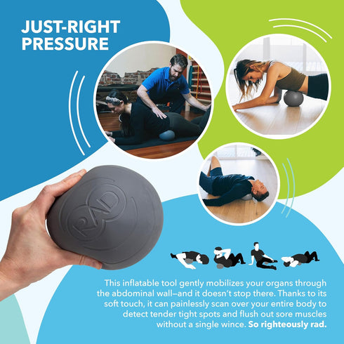 RAD Centre Soft Yoga Deep Tissue Massage Ball Myofascial Release Ball for Abdominal, Psoas, Neck & Stomach Massage