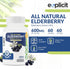 All Natural Elderberry Supplement - Powerful Antioxidant Elderberry Capsules - Extra Strength 1200mg - Supports Immune Health - Made in USA - 2 Month