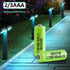 Ni-MH Rechargeable 2/3AAA 1.2v 400mAh Batteries, Rechargeable 2/3 AAA Battery with Button Top for Mason Jar Light (Not Standard AAA Batteries), 12 Pack