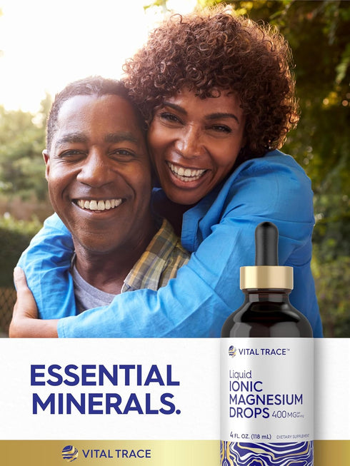 Carlyle Vital Trace Liquid Ionic Magnesium 400 mg | 4 oz | Vegetarian, Non-GMO & Gluten Free Supplement