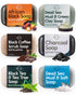 O NATURALS 100% Natural Bar Soap Gift Set, Organic Ingredients & Essential Oils, 6PC Black Soap Collection