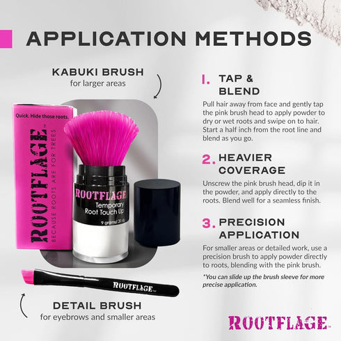 Root Touch Up Hair Powder - Temporary Gray Coverage, Thinning Hair Filler, Dry Shampoo - Platinum Blonde (01 Ice House)