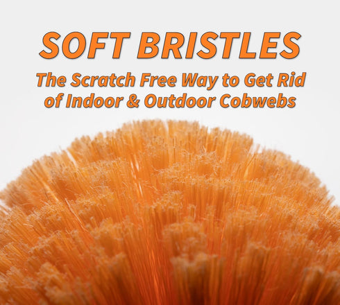 Cobweb Duster Head Brush, Big Puffy Spider Web Brush for Indoor & Outdoor Cleaning, Fits Standard Acme Poles