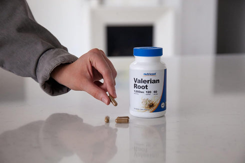 Nutricost Valerian Root Capsules - 1000mg Per Serving, 120 Capsules, 4,000mg Equivalent, Vegetarian Caps, Gluten Free