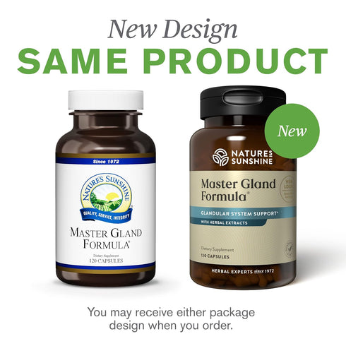 Nature's Sunshine Master Gland, 120 Capsules for Complete Nutritional Support and Energy Metabolism