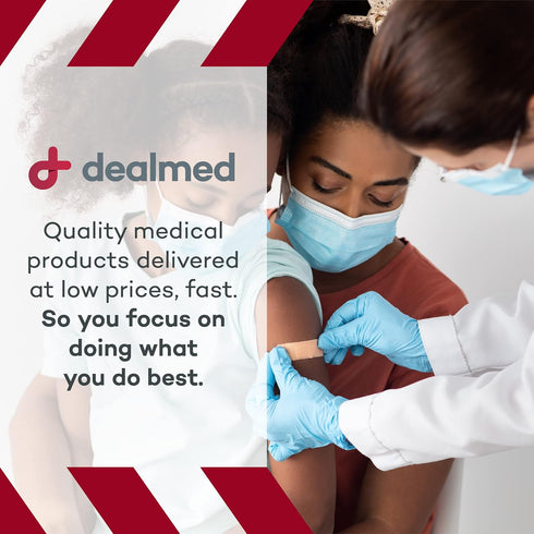 Dealmed Flexible Fabric Oval Spot Adhesive Bandages – 100 Count Non-Stick Pad, Latex Free for First Aid
