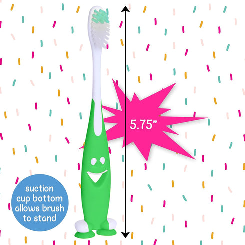 Lingito Kids Toothbrush Extra Soft - Easy Grip for Toddlers, Children Size Toothbrush Pack for Ages 3+