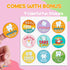 Biodegradable Kids Flossers - 200 Pack, Natural Fluoride Free Organic Animal Dental Floss Picks for Kids (Mild Orange)