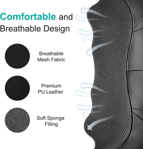 Heated Shiatsu Neck and Back Massager for Deep Tissue Relief