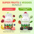 (120 Chews) Fruits and Veggies Supplement - Superfood Gummies with 9 Superfruits & 30 Veggies, Non-GMO