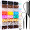 YGDZ Elastic Hair Bands, 1500 pcs Hair Ties, Colorful Rubber Bands for Girls, Women, Toddler