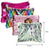 Tatuo 4 Pcs Glitter Sequin Makeup Bag - Rainbow Iridescent Small Reversible Cosmetics Pouch for Women