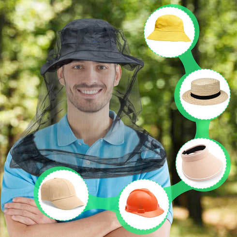 2 Pack Mosquito Head Net for Insects, Premium Bug Protection for Camping and Hiking