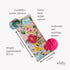 Pack Microwave Heating Pad and Ice with Flax Seed, Eye Pillow, Your Choice of Herbs (Pink Floral, Peppermint)