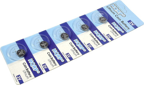 HQRP 5-Pack CR1025 3V Lithium Coin Cell Battery Compatible with TIMEX Indiglo Watches