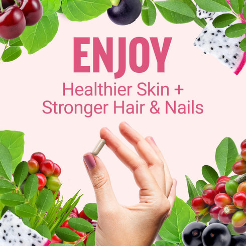 Force Factor Collagen Boosting Superfoods with Biotin, Hyaluronic Acid, Bamboo for Hair, Skin & Nails (60 Vegetable
