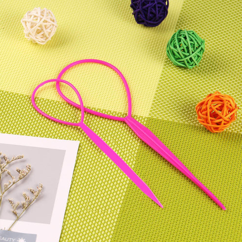 WSYUB Topsy Tail Tools, 10Pcs Hair Styling Accessories, French Braid Tool Loop for Girls, 5 Colors