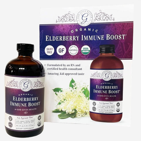 Elderberry Immune Boost - 16oz Pure Elderberry Syrup for Immune Support, Organic, Non-GMO, Gluten-Free