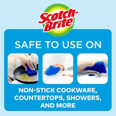 No Scratch Scrub Sponges by Scotch-Brite - Gentle Cleaning Power