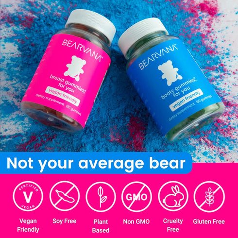 Pack Gummies 2-Pack (120 Gummies) BEARVANA Top & Peach Support Combo Multivitamin for Women | Includes Herbal Extracts