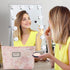 Flower Makeup Bag, Large Floral Travel Cosmetic Pouch for Women, Zipper Organizer Bag (Embossed Pink Aesthetic)