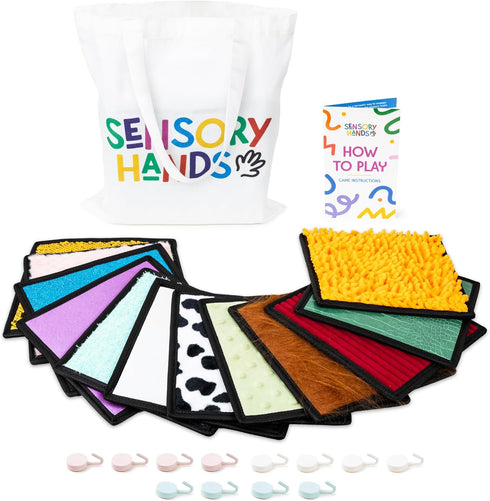 Textured Sensory Mats for Special Needs Kids, 8" Colorful Fidgeting Tactile Toys for Learning & Play, 12 Pack with Hooks