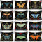 Kajaia 12 Pcs Butterfly Makeup Bag, Christmas Gifts for Women, Canvas Cosmetic Bag