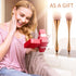 2 Pieces Large Kabuki Makeup Brushes, Soft Fluffy Foundation and Blush Brush for Loose Powder, Rose Gold