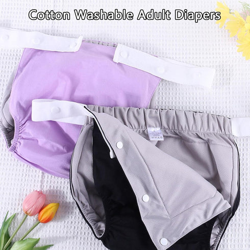 ZSVUCWPYO Adult Diapers for Women,Adult Cloth Diaper Washable Waterproof Care Incontinence Diapers Leakproof Panties