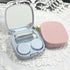 2 Pack Cute Contact Lens Case Travel Kit, Contact Case with Mirror Tweezers Remover Tool