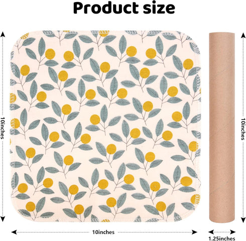 Reusable Paper Towels Roll - 25 Packs Eco Friendly Washable Cotton Flannel, 10 X 10in Super Soft