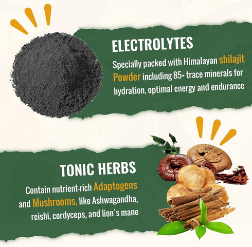Sundhedsliv Immune| 30 Super Greens Powder Superfood + Electrolytes & Tonic Herbs | Organic Greens, Shilajit